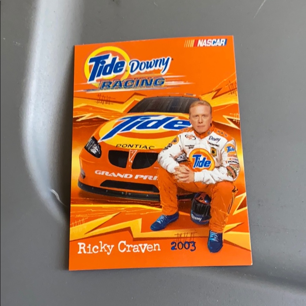New 2003 Ricky Craven NASCAR Tide car card